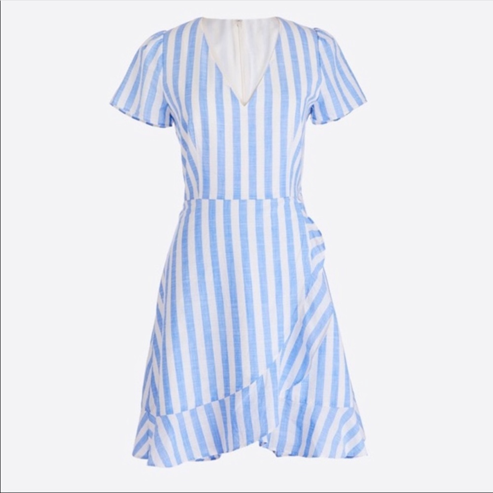 J.Crew Dress Blue and White Strip Dress Size 4